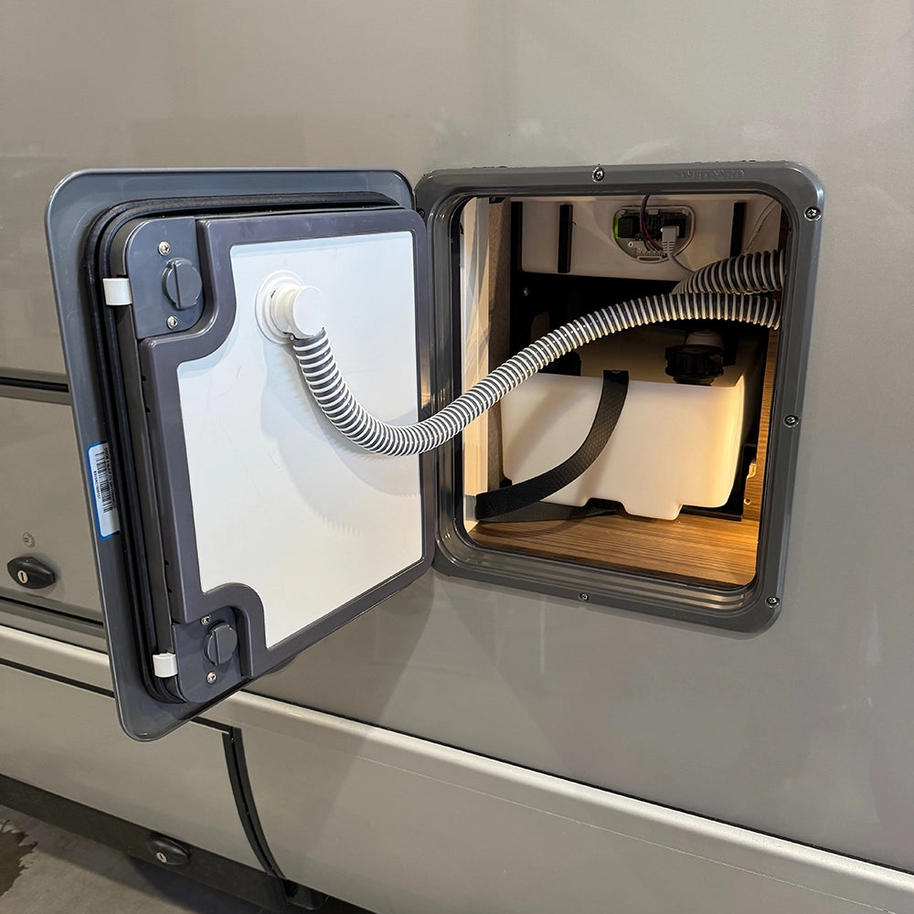 Perfect Van Urintank Entsorgung einer Trenntoiletten über den Aussenschacht