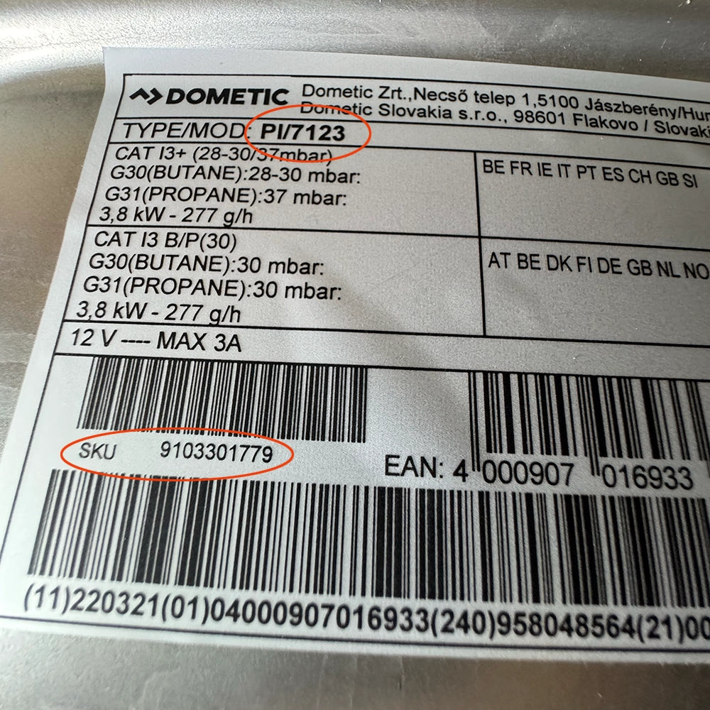 SKU Nummer für Spüleinsatz Dometic MO7123