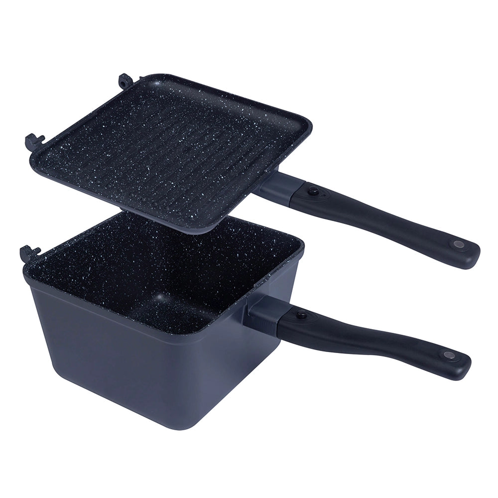 RidgeMonkey Connect Deep Pan & Griddle XL Granite Edition