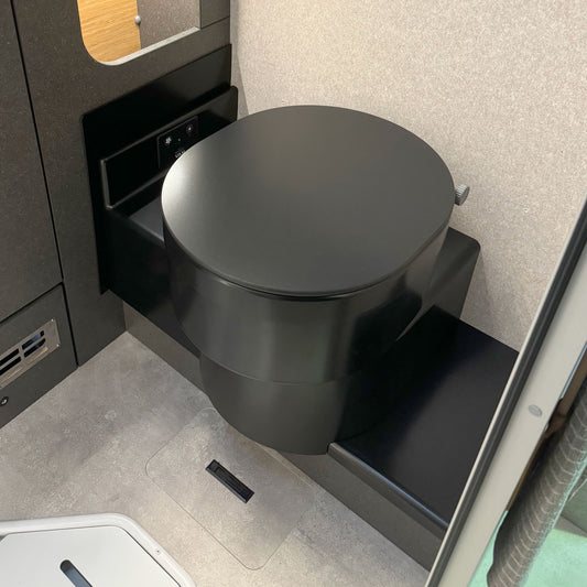 Perfect Van Trenntoilette Trockentrenntoilette Banktoilette schwarz
