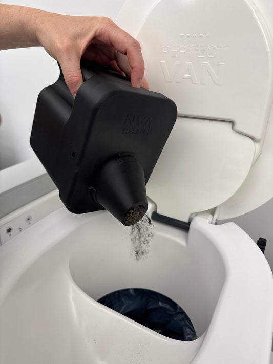 Perfect Van Streu Streuer für Trenntoiletten und Trockentrenntoiletten Streu geziehlt portionieren